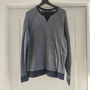 Banana Republic Men's Heathered Navy Crewneck Sweater